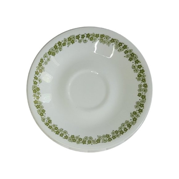 Corelle by Corning Saucer Green Crazy Daisy Spring Blossom Flowers Set of 4 - Picture 1 of 4